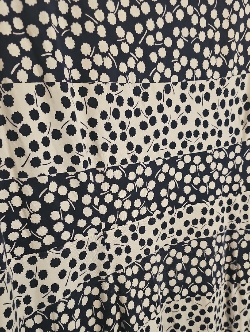 Boden Navy and White Polka-flowers Stripe Midi Dress Sleeveless - Picture 5 of 6
